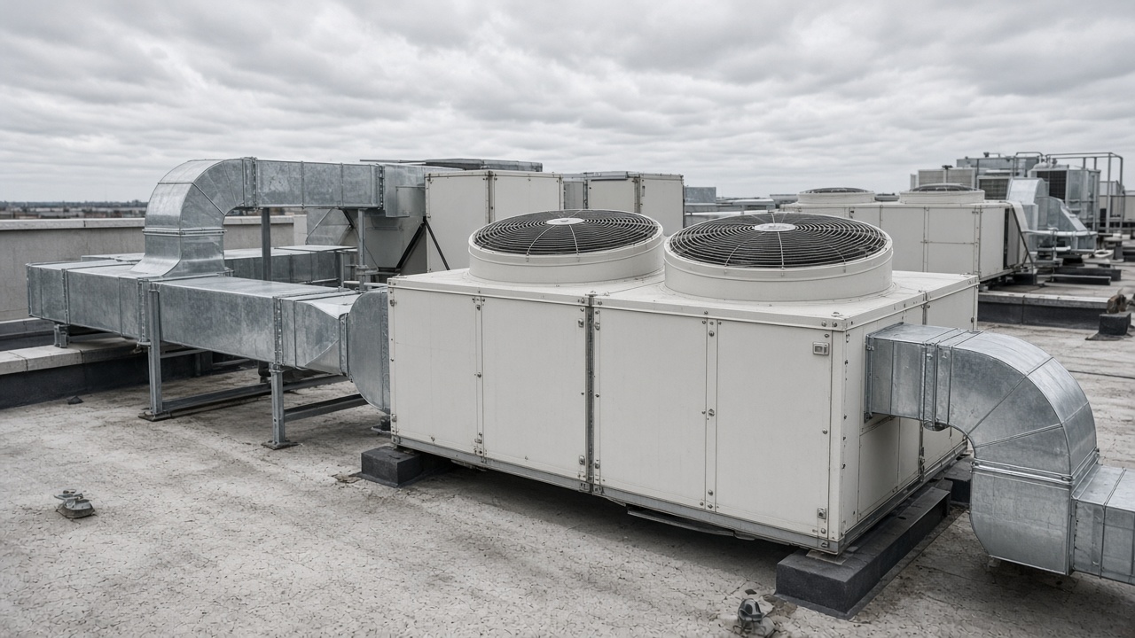 Commercial rooftop HVAC units